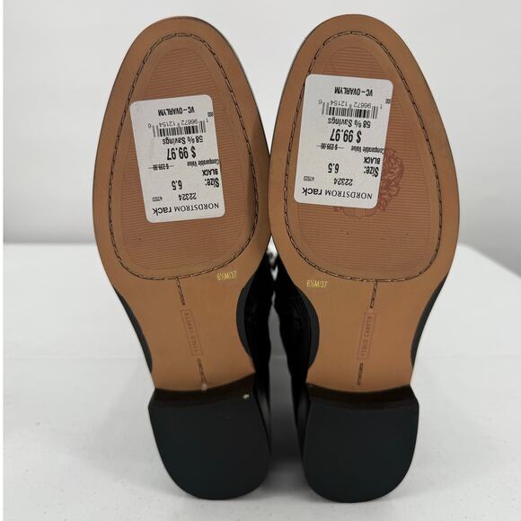 NWT Vince Camuto Ovarlym Black Leather Knee-High Riding Boots Size 6.5 - Picture 7 of 12